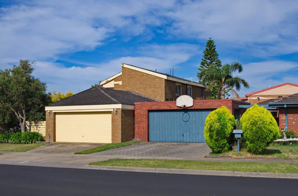 Typical Australian residential house closeup